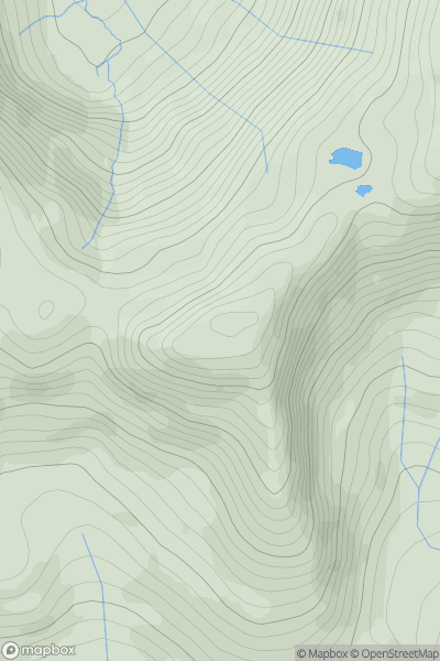 Thumbnail image for Meall Garbh [Glen Lyon to Glen Dochart & Loch Tay] [NN578383] showing contour plot for surrounding peak